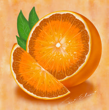 Load image into Gallery viewer, Orange fruit painting Framed Art
