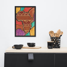 Load image into Gallery viewer, Africa colorful abstract  12 x 18 “ Framed Art
