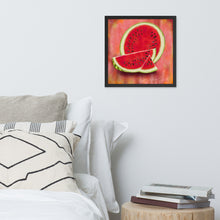 Load image into Gallery viewer, Watermelon fruit painting framed Art
